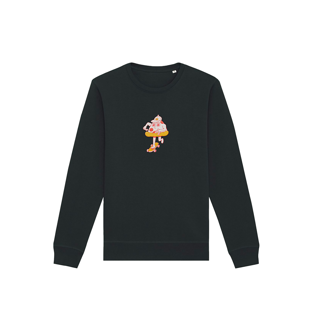 SWEAT PREMIUM BRODE PANCAMO PIZZA - NOIR