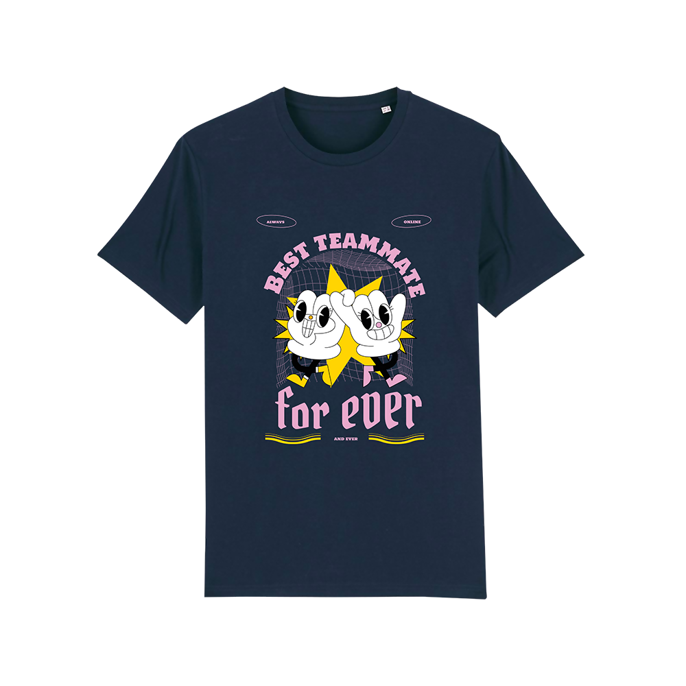 TSHIRT EPAIS BEST TEAMMATE - NAVY
